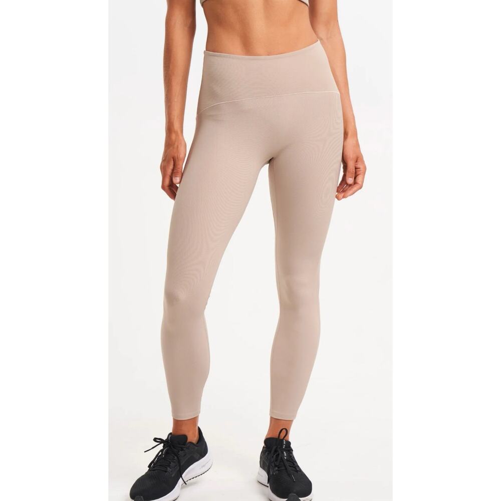 Alwrld Women's ALTRN Rib Tight Leggings Stretch High Rise Medium Sandstone